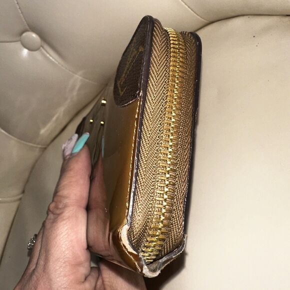 LOUIS VUITTON Monogram Zippy Venice Long Wallet Khaki Vernis Authentic - Picture 11 of 16
